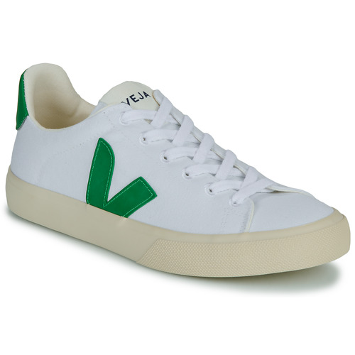 Chaussures Baskets basses Leather Veja CAMPO CANVAS Blanc / Vert