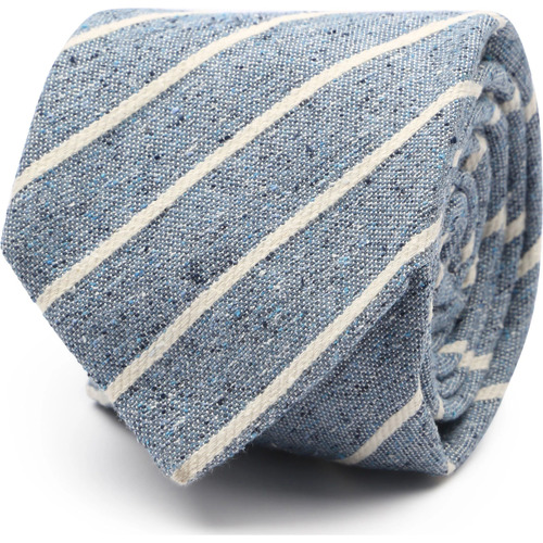 Vêtements Homme Sacs à main Suitable Cravate De Lin Bleu Rayé Bleu