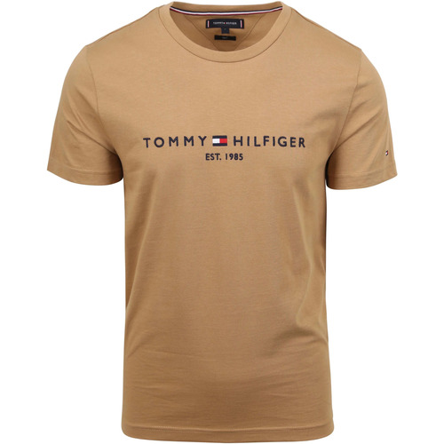 Vêtements Homme T-shirts & Polos Tommy Hilfiger T-shirt Logo Beige Beige