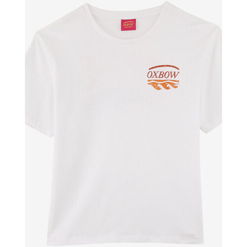 Vêtements Femme Tables basses dextérieur Oxbow Tee-shirt large print P2TAZIM Blanc