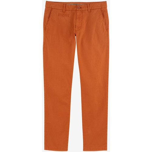 Oxbow Pantalon chino uni stretch P2REANO Marron - Vêtements Pantalons Homme  45,49 €