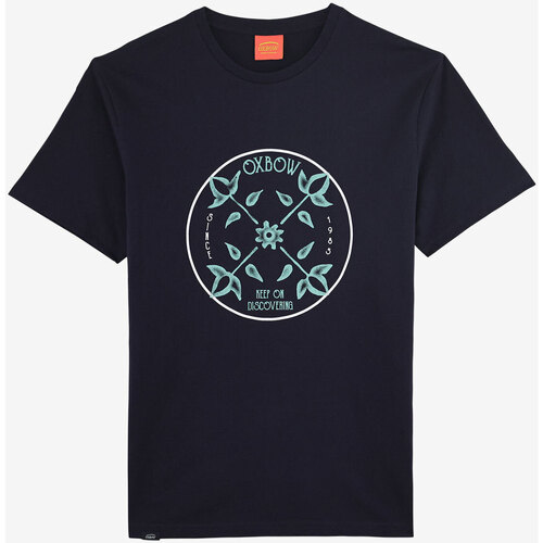 Vêtements Homme Burton Menswear T-shirt med 'Peace Out'-print i vasket kakifarve Oxbow Tee-shirt manches courtes imprimé P2TEGANE Bleu