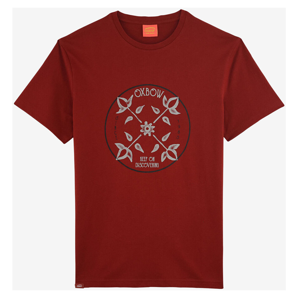 Vêtements Homme T-shirts manches courtes Oxbow Tee-shirt manches courtes imprimé P2TEGANE Rouge
