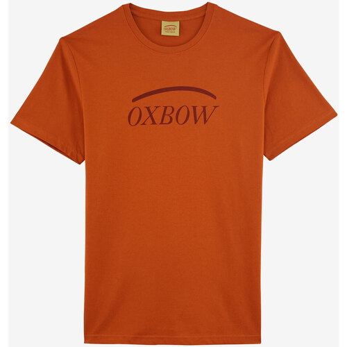 Vêtements Homme T-shirts air manches courtes Oxbow Tee-shirt manches courtes imprimé P2TALAI Marron