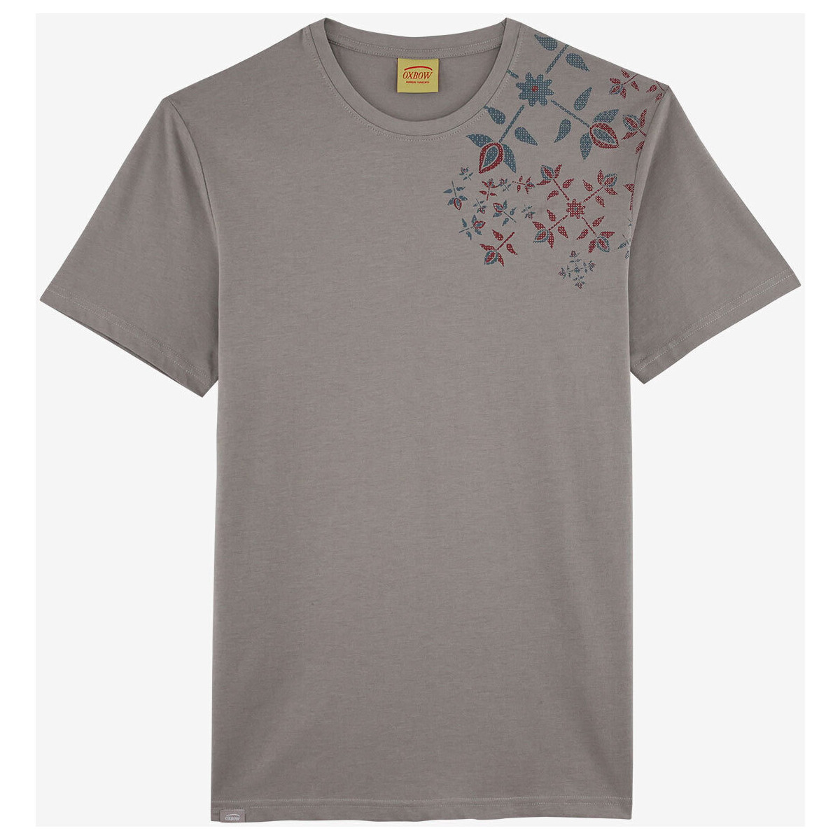 Vêtements Homme T-shirts manches courtes Oxbow Tee-shirt manches courtes imprimé P2TASTA Gris