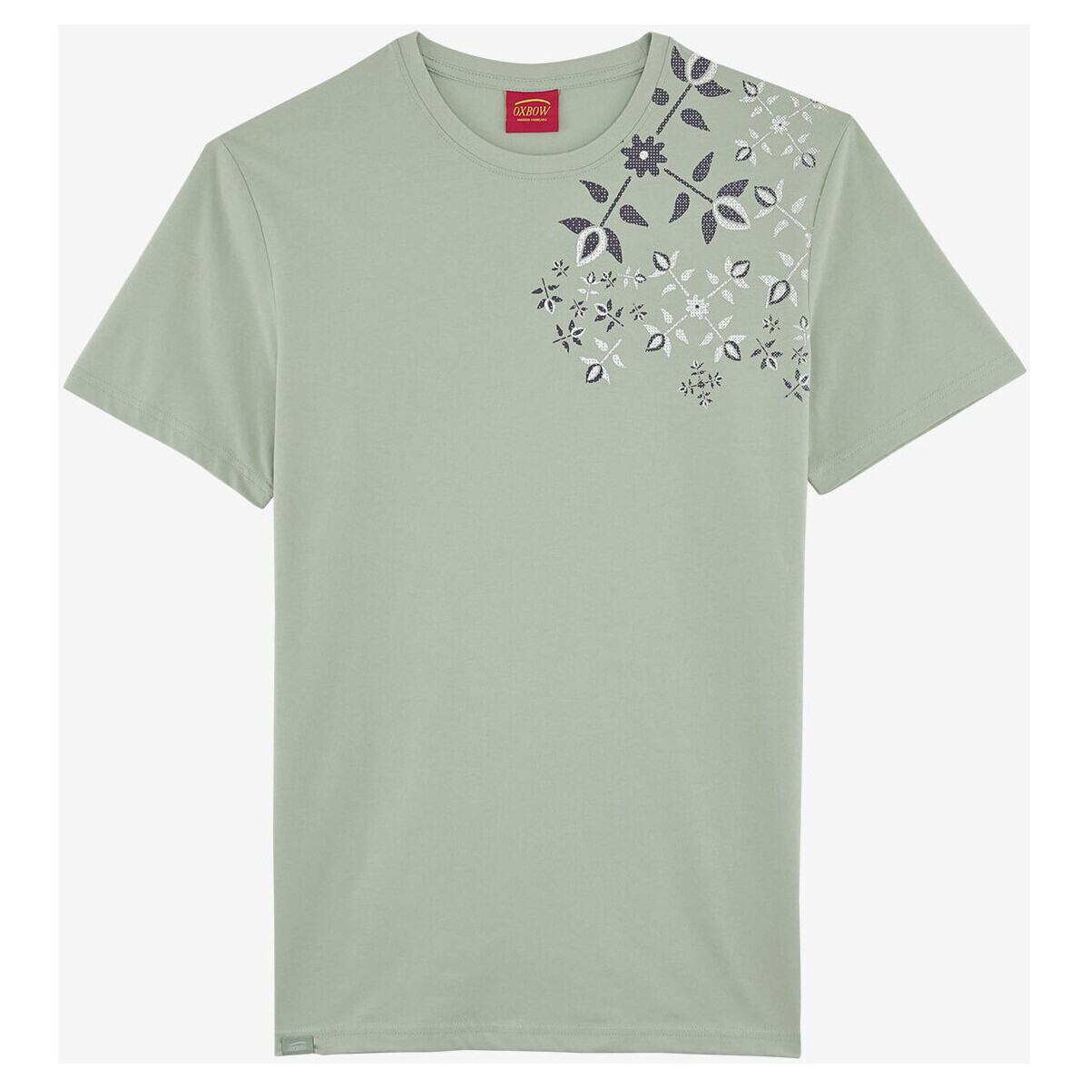 Vêtements Homme T-shirts manches courtes Oxbow Tee-shirt manches courtes imprimé P2TASTA Vert