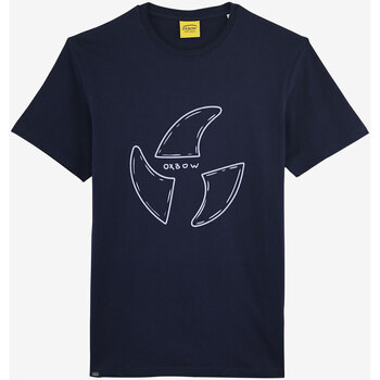 Vêtements Homme Bibliothèques / Etagères Oxbow Tee-shirt manches courtes imprimé P2TAFINS Bleu