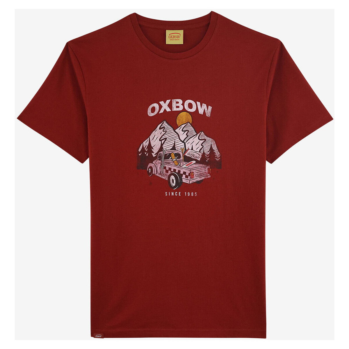 Vêtements Homme T-shirts manches courtes Oxbow Tee-shirt manches courtes imprimé P2TELEKAR Rouge