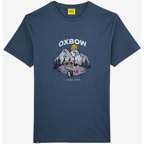 Vêtements Homme Burton Menswear T-shirt med 'Peace Out'-print i vasket kakifarve Oxbow Tee-shirt manches courtes imprimé P2TELEKAR Bleu