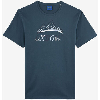 Vêtements Homme T-shirts air manches courtes Oxbow Tee-shirt manches courtes imprimé P2TINUDA Bleu