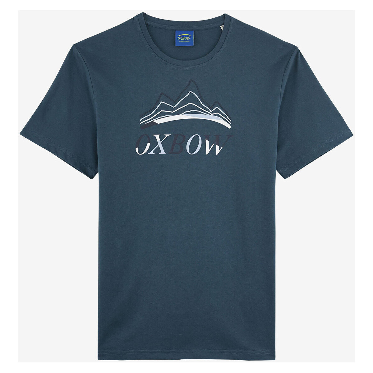 Vêtements Homme T-shirts manches courtes Oxbow Tee-shirt manches courtes imprimé P2TINUDA Bleu