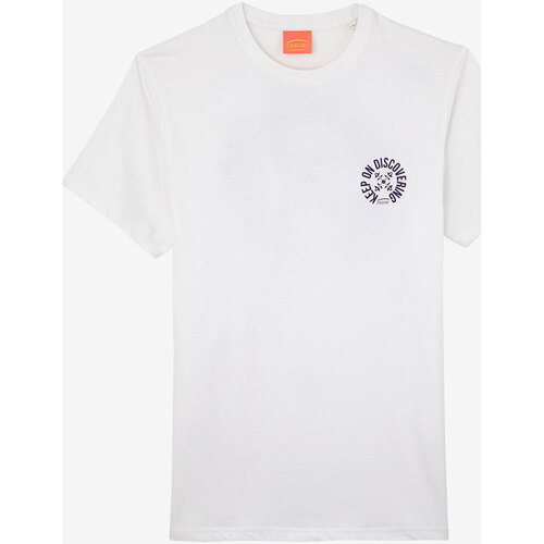 Vêtements Homme Livraison gratuite* et Retour offert Oxbow Tee-shirt manches courtes imprimé P2TILDIN Blanc