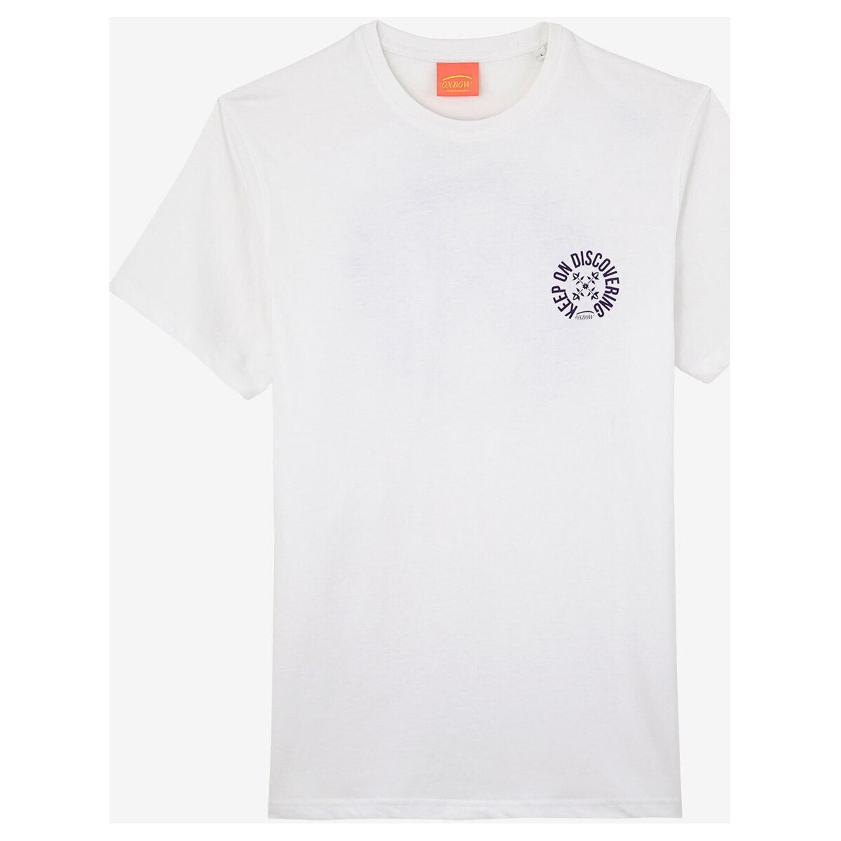 Vêtements Homme T-shirts manches courtes Oxbow Tee-shirt manches courtes imprimé P2TILDIN Blanc