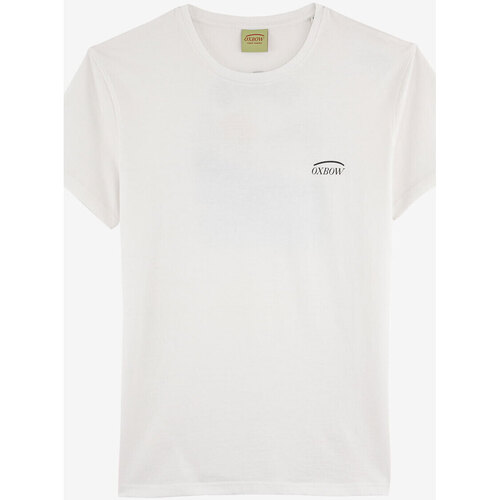 Vêtements Homme Polo Manches Courtes Piqué Oxbow Tee-shirt manches courtes imprimé P2THALLA Blanc