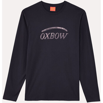 Vêtements Homme T-shirts manches courtes Oxbow Tee-shirt manches longues imprimé P2THIOG Bleu