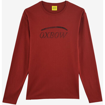 Vêtements Homme T-shirts manches courtes Oxbow Tee-shirt manches longues imprimé P2THIOG Rouge