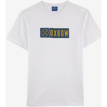 Vêtements Homme Bibliothèques / Etagères Oxbow Tee-shirt manches courtes imprimé P2TELLOM Blanc