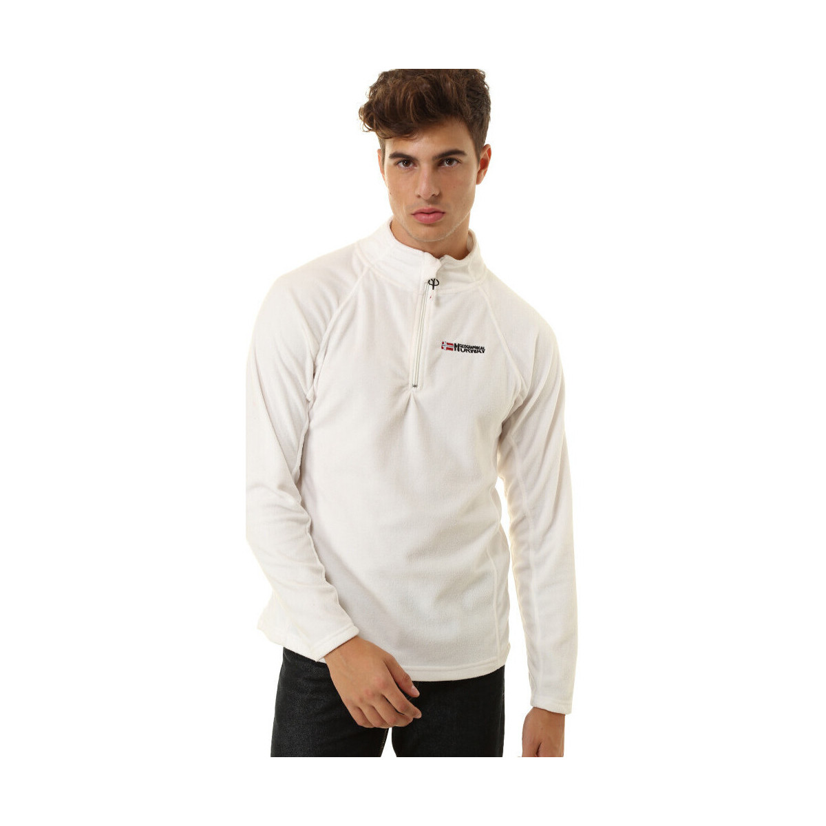 Vêtements Homme Polaires Geographical Norway TORTION polaire pour homme Blanc