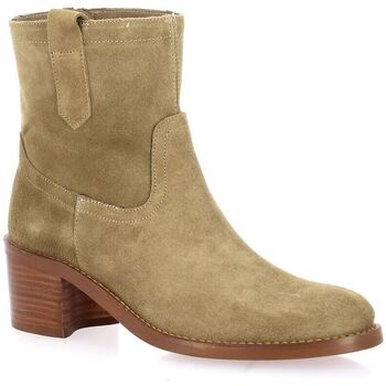 Patricia Miller Boots cuir velours Beige