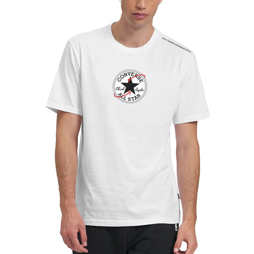 Vêtements Homme T-shirts manches courtes Converse All Star Patch Blanc