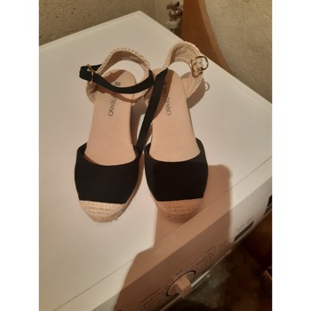 Chaussures Femme Espadrilles In Extenso Sandales compensées Noir