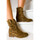 Chaussures Femme Bottines Aliwell - Bottines ISATIS Velours Camel Marron