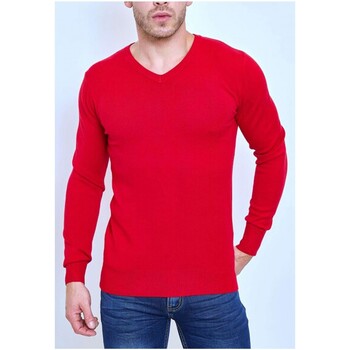 Vêtements Homme Pulls Kebello Pull manches longues col V Rouge H Rouge