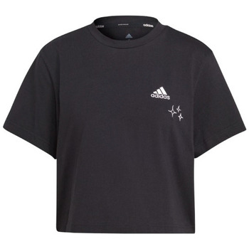 Vêtements Femme T-shirts manches courtes adidas Originals CROP TOP - BLACK WHITE - S Noir