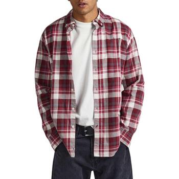 Vêtements Homme Chemises manches longues Pepe jeans Druck Rouge