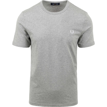 MCQ logo patch basic T-shirts & Polos Fred Perry T-Shirt Ringer M3519 Gris Clair Gris