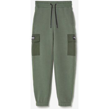 Vêtements Garçon Pantalons Le Temps des Cerises Jogging bi-matière outobo kaki Vert