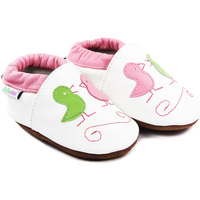 Chaussures Fille Chaussons bébés Bibalou Poussins Coquins Blanc