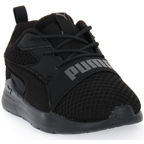 Chaussures Garçon Baskets mode Puma Portable 01 WIRED RUN PURE Noir