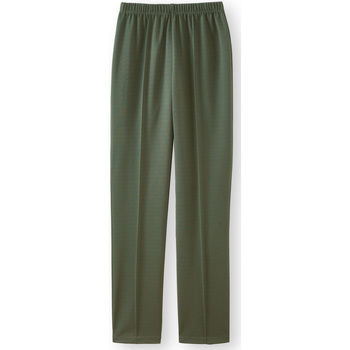 Vêtements Femme Pantalons Charmance by Daxon - Pantalon en maille stature + d'1,60m Vert