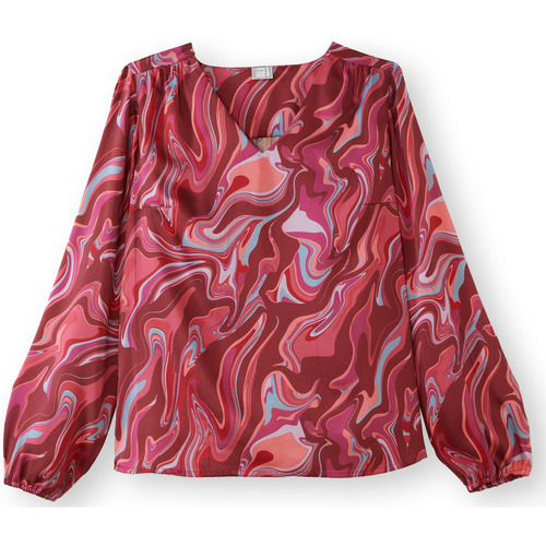 Vêtements Femme Tuniques Daxon by  - Blouse col V tissu fluide Multicolore
