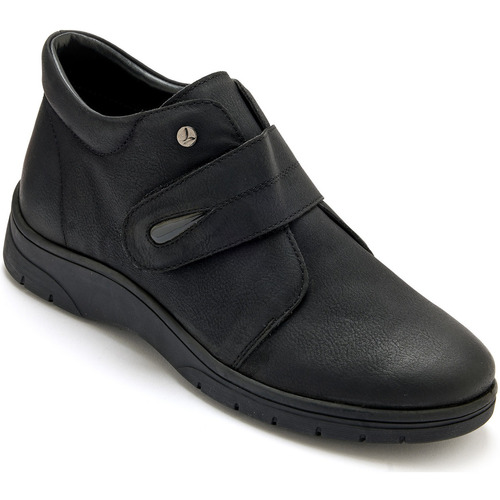 Chaussures Femme Boots Bianco Pediconfort Boots Bianco à scratch grande largeur Noir