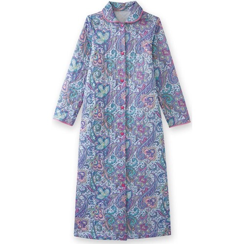 Daxon by - Robe de chambre matelassée Bleu - Vêtements Pyjamas / Chemises  de nuit Femme 63,69 €