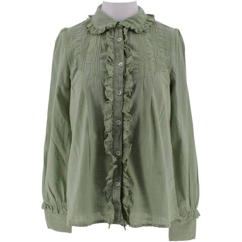 Vêtements Femme Débardeurs / T-shirts sans manche Paniers / boites et corbeilles Chemise en coton Vert