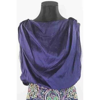Antik Batik Robe en soie Violet