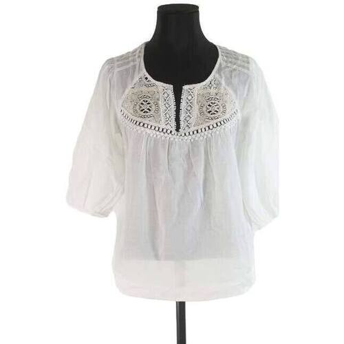 Vêtements Femme Débardeurs / T-shirts sans manche Sandro Blouse en lin Blanc