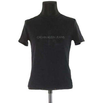 Vêtements Femme Débardeurs / T-shirts sans manche Calvin Klein Jeans T-shirt en coton Noir