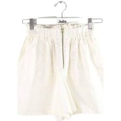 Vêtements Femme Shorts / Bermudas Des Petits Hauts Mini short en coton Blanc