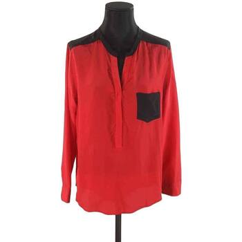 Vêtements Femme Débardeurs / T-shirts sans manche Sandro Blouse en soie Rouge
