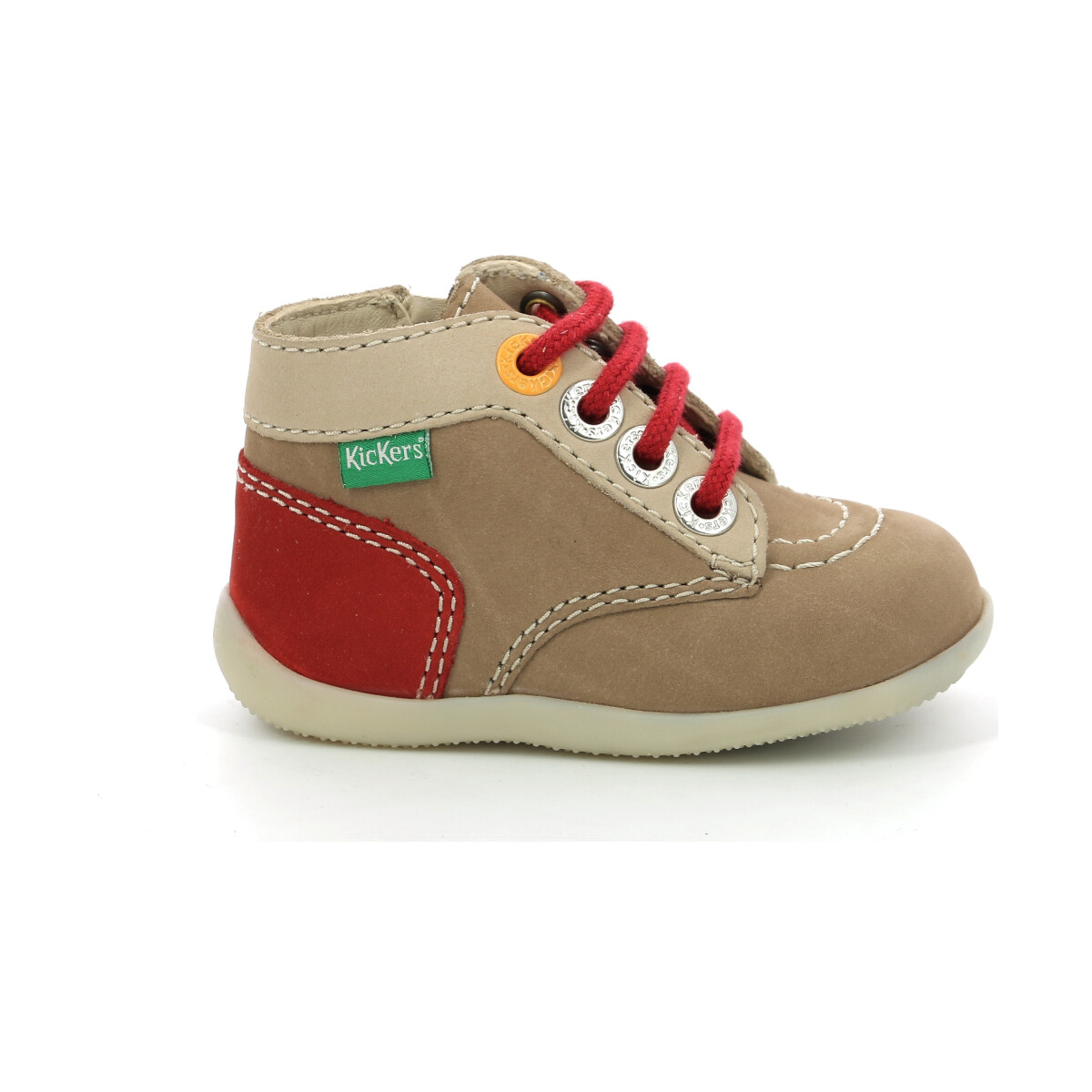 Chaussures Enfant Boots Kickers Bonzip-2 Rouge