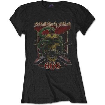 Vêtements Femme T-shirts manches longues Black Sabbath Bloody 666 Noir