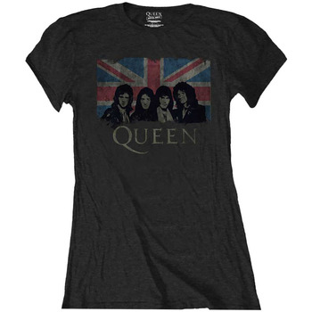 Vêtements Femme T-shirts manches longues Queen RO597 Noir