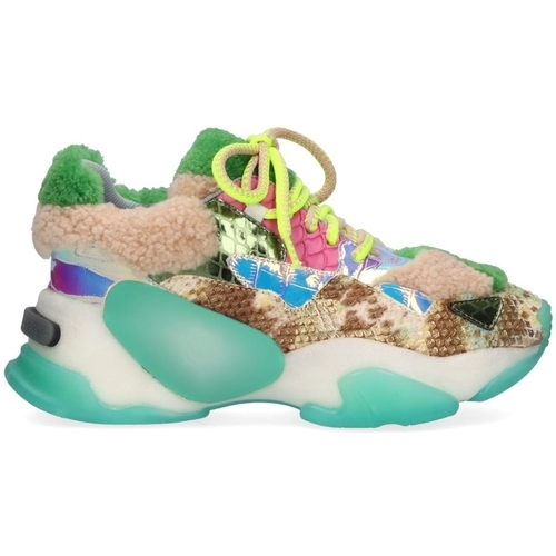 Chaussures Femme Baskets mode Exé MOON SHOES EXÉ G168-8 - Beige Green Fuschia Multicolore