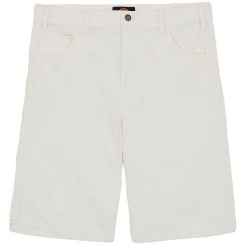 Vêtements Homme Cal Shorts / Bermudas Dickies Stretch Midi Dress Stone Washed Cloud Blanc