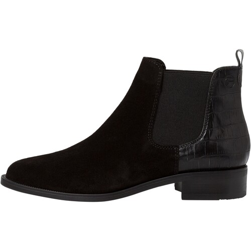 Chaussures Femme Blk Boots Tamaris Bottine Cuir Noir