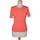 Vêtements Femme T-shirts & Polos Etam top manches courtes  36 - T1 - S Orange Orange